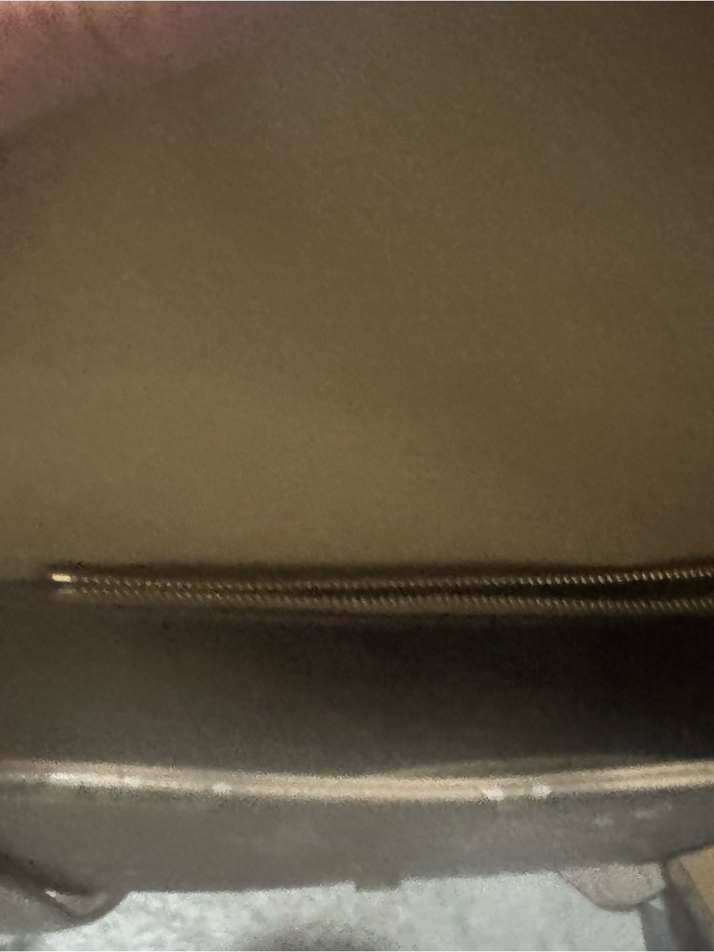 Tan Leather Bag with Top Zipper